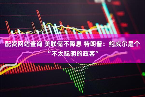 配资网站查询 美联储不降息 特朗普：鲍威尔是个“不太聪明的政客”
